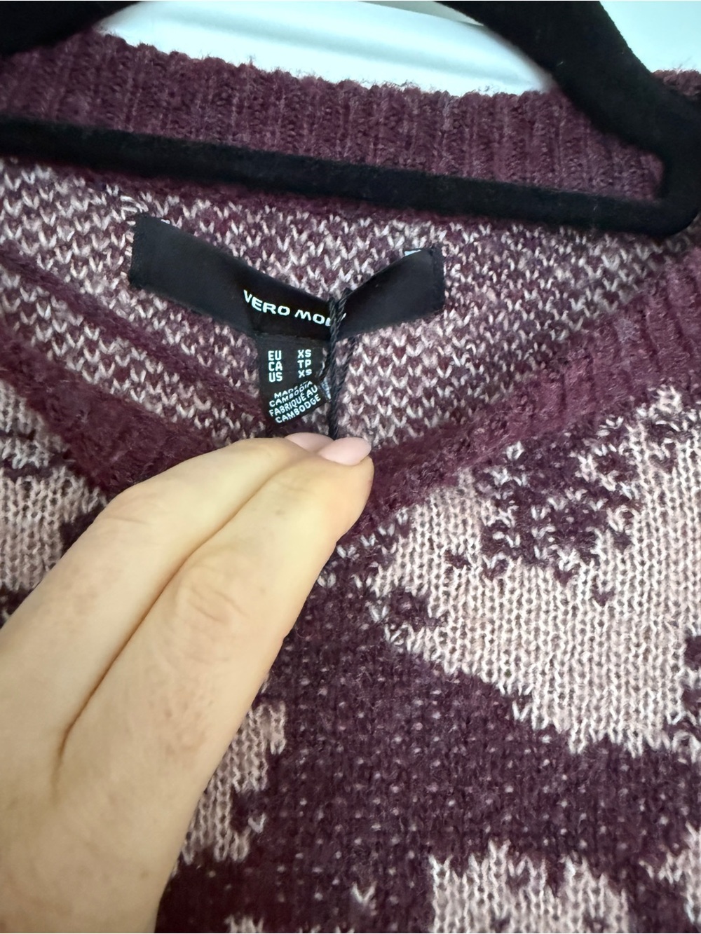 Nordstrom Mauve and Blush animal print Crewneck Sweater - Picture 4 of 4